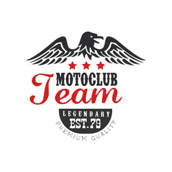 motoclub team logo legendary est 1979 premium Vector Image