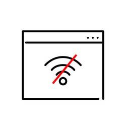 no wifi internet connection symbol in web vector image