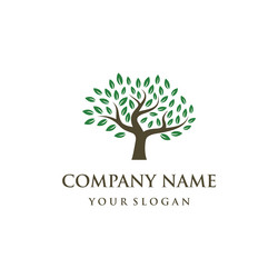 Tree branch leaf logo design icon Royalty Free Vector Image