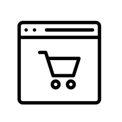 browser icon outline style design isolated vector image