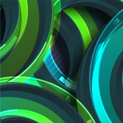 colorful green circle abstract background vector