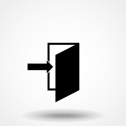 exit icon graphic design template isolated vector image