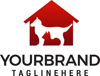 Animal Care Logo - Dog & Cat Vector Image