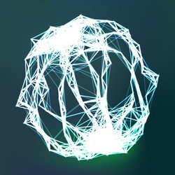array with splash particles dots and lines vector image