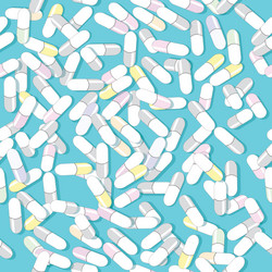 colorful medication pills seamless vector