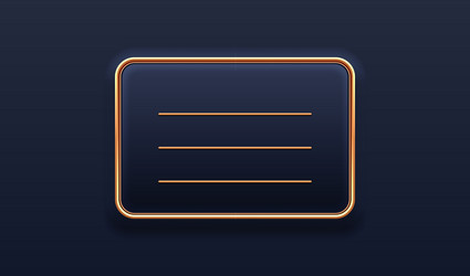 golden frame label event bar button gold vector image