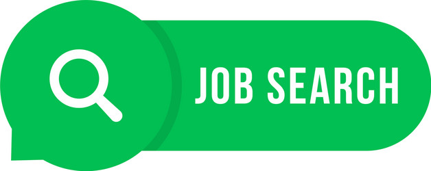 green job search simple button vector