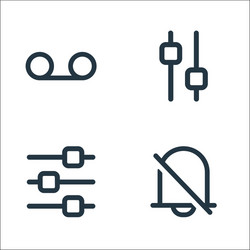 interface line icons linear set quality vector image