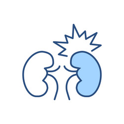 Kidney pain related icon vector