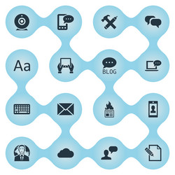 set of simple user icons vector image