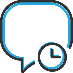 speech bubble icon design interaction line vector image