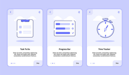 Task Tracker Progress Bar - Mobile UI vector image