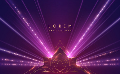 abstract violet light effect with ornate element vector image