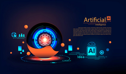 artificial intelligence and data science icon vector image