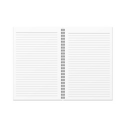 Open Notebook with Horizontal Line vector image