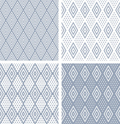 seamless patterns set vector image