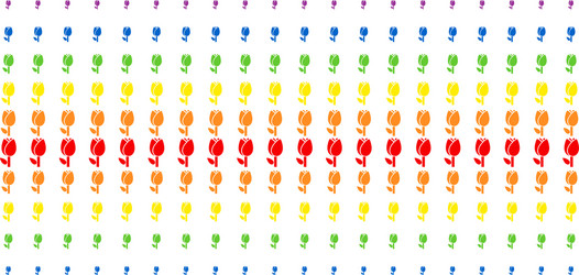 tulip shape halftone spectrum pattern vector image