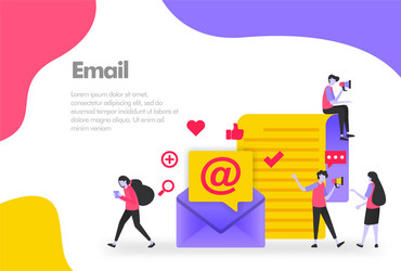 email concept send receive and read vector image