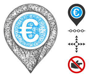 Euro pointer web mesh vector