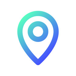 location pin pixel perfect gradient linear ui icon vector image