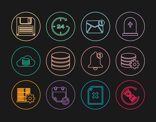 set line waiting setting database server new vector image