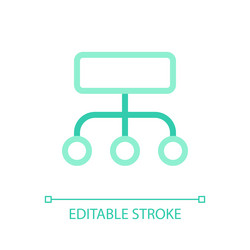 tree diagram pixel perfect color linear ui icon vector image