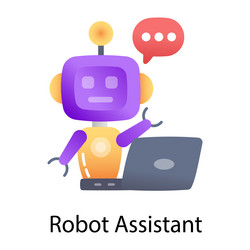 robot assistant vector image