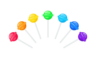 Round shape lollipops Royalty Free Vector Image