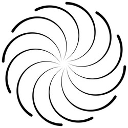 spiral shape on white curved lines rotating from vector