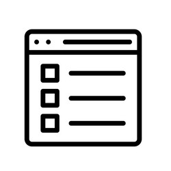 browser icon outline style design isolated vector image