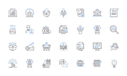 swiftness line icons collection agility velocity vector image