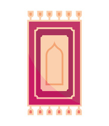 Arabic carpet icon flat of Royalty Free Vector Image