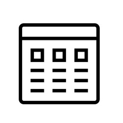 browser icon outline style design isolated vector image