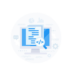 code review or software development vector image