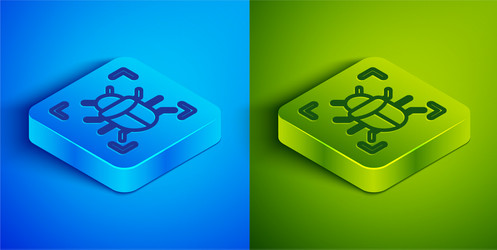 isometric line system bug concept icon isolated vector image