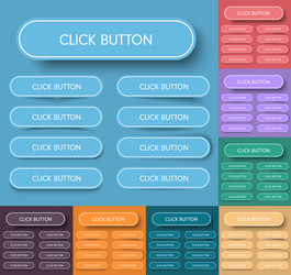 design of rectangular buttons with rounded vector image
