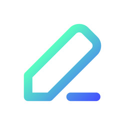 note taking pixel perfect gradient linear ui icon vector image