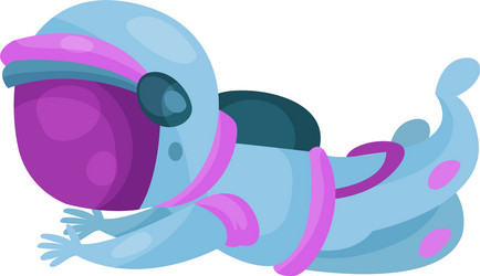 astronaut character spaceman working in space vector image