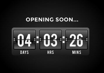 countdown clock digits board panels timer vector image