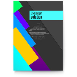 cover design abstract solution with multi colored vector