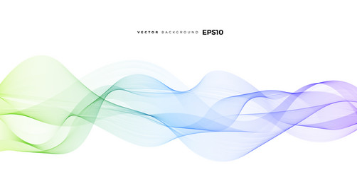wave element with abstract colorful lines vector image