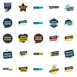 25 versatile and editable designs in the upload vector image