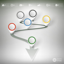 arrow with pointer marks infographic for business vector image
