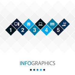 computer cpu laptop keyboard router icons vector image
