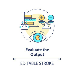 evaluate output multi color concept icon vector image