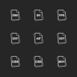 file type files documents eps icons set vector image