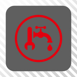 plumbing rounded square button vector image