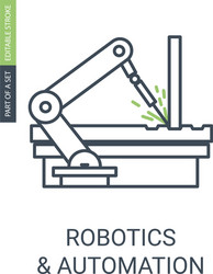 robotics and automatic icon of arm vector