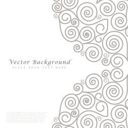 Abstract background with curls vector