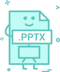 computer pptx file format type icon design vector image